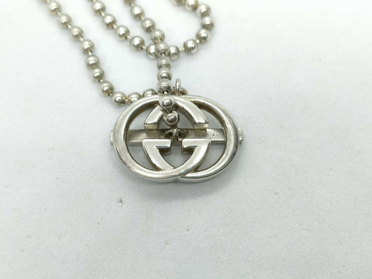 GUCCI Interlocking Ball Chain Necklace in SV925