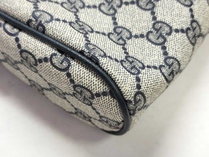 GUCCI GG Supreme Gucci Sherry Line GG Supreme Second Bag 63/01/012 Navy Pouch