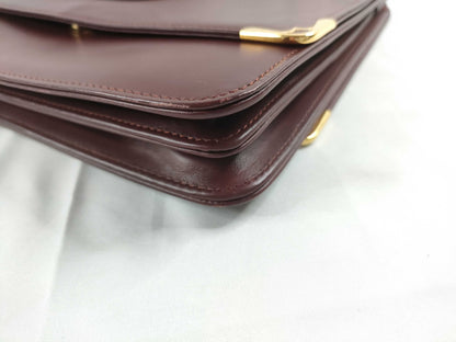 Cartier Mast Cartier Mastline Leather Shoulder Bag Bordeaux Shoulder Bag