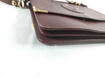 Cartier Mast Cartier Mastline Leather Shoulder Bag Bordeaux Shoulder Bag