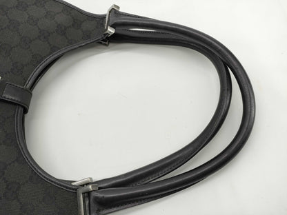 GUCCI Jackie Gucci Jackie GG Canvas Tote Bag 01719 214397 Black Shoulder Bag