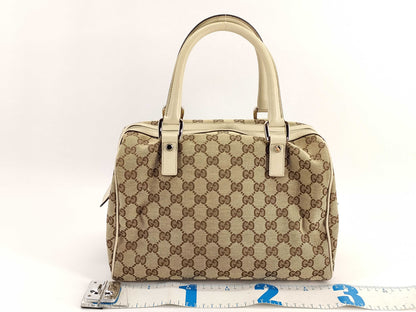 GUCCI GG Canvas Gucci GG Canvas Handbag 153026 496393 Beige Boston Bag