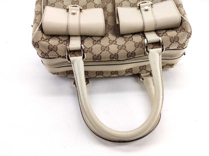 GUCCI GG Canvas Gucci GG Canvas Handbag 153026 496393 Beige Boston Bag