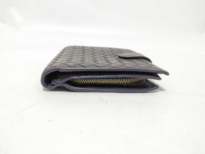 BOTTEGA VENETA Intrecciato Intrecciato Intrecciato Leather Bi-Fold Wallet 114073 V0013 5004 Purple Wallet