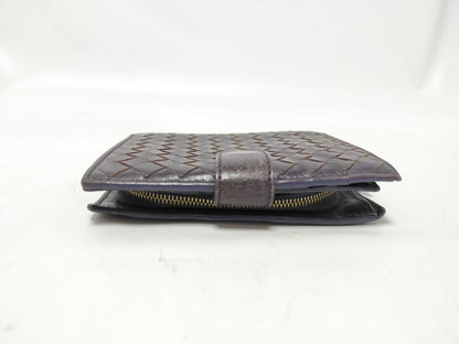 BOTTEGA VENETA Intrecciato Intrecciato Intrecciato Leather Bi-Fold Wallet 114073 V0013 5004 Purple Wallet