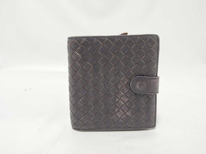BOTTEGA VENETA Intrecciato Intrecciato Intrecciato Leather Bi-Fold Wallet 114073 V0013 5004 Purple Wallet