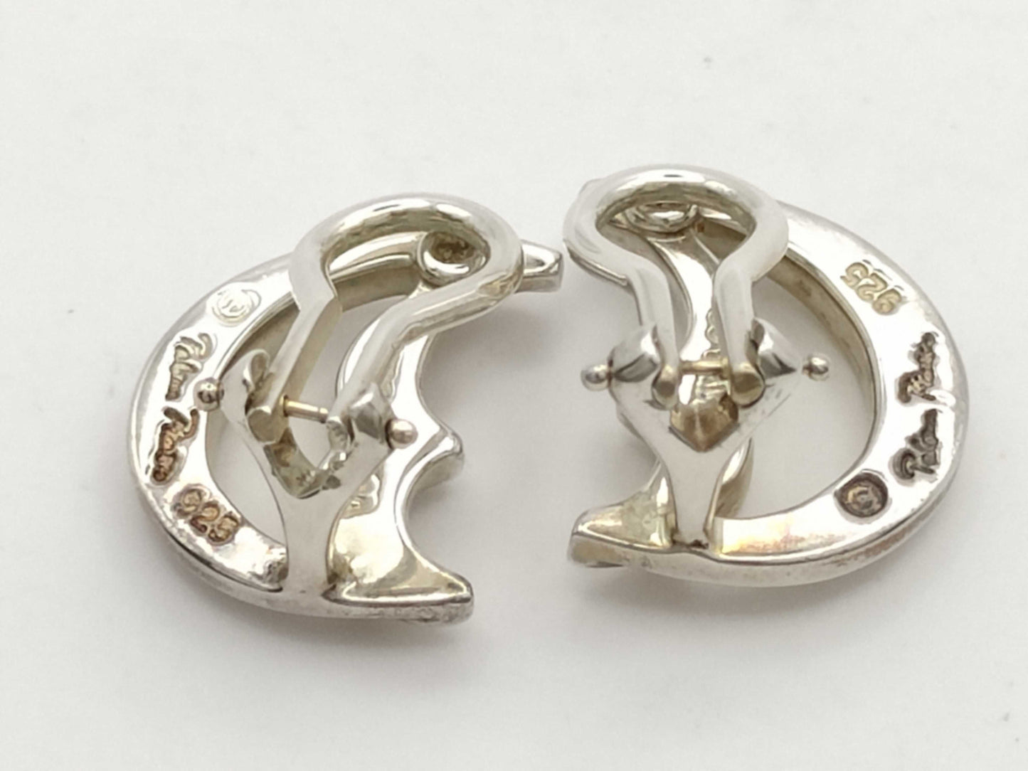 Tiffany&Co. Crescent Moon Earrings SV925 Silver Earrings