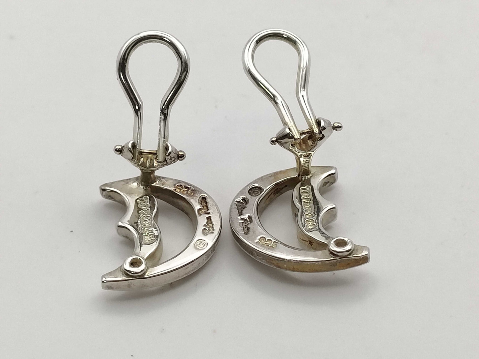 Tiffany&Co. Crescent Moon Earrings SV925 Silver Earrings