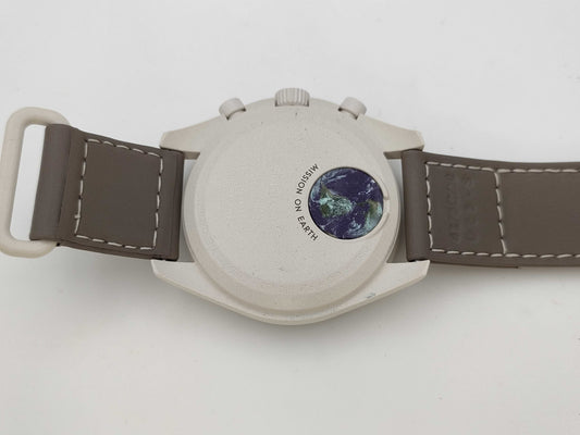 OMEGA Swatch Speedmaster Moonwatch SO33T103 Grey Dial Men's Watch