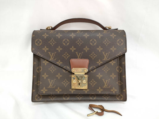 LOUIS VUITTON Monogram LV Monogram Monceau 28 M51185 SR0935 Handbag