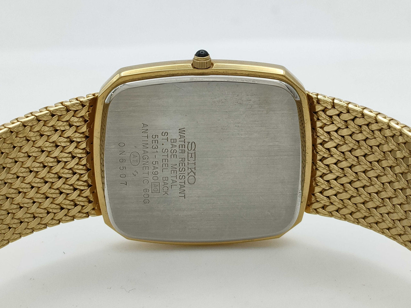 SEIKO 5E31-5A90 0N6507 Quartz Ivory Dial Immobility No Guaranteed Operation Women's Watch
