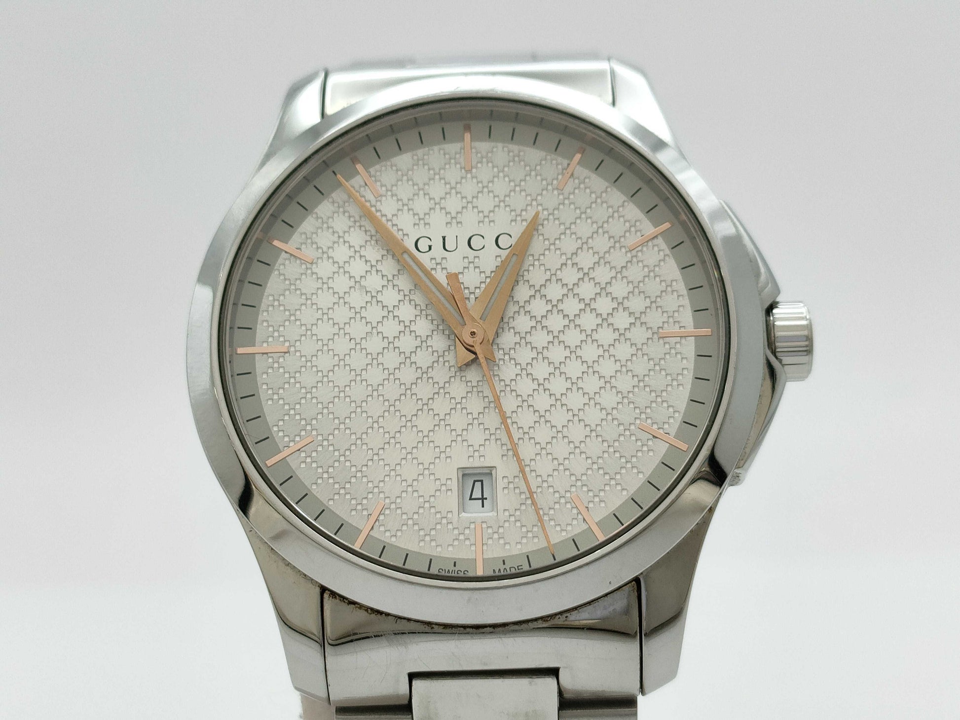 GUCCI 126.4 17088426 Quartz Silver Dial Men's Watch