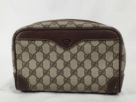 GUCCI GG PVC Second Bag Brown Second Bag