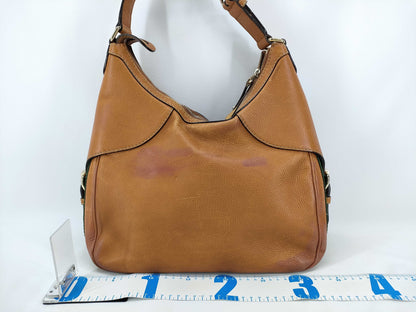 GUCCI Gucci Leather One Shoulder Bag Camel Shoulder Bag