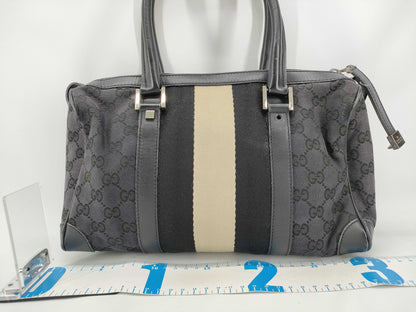GUCCI GG Canvas Gucci Canvas 2way Handbag Black Handbag