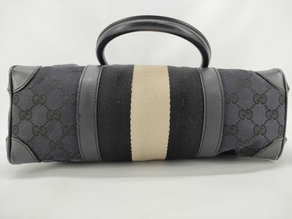 GUCCI GG Canvas Gucci Canvas 2way Handbag Black Handbag