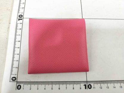 HERMES Bastia Rose Lipstick Card Case, Pass Case, Business Card Holder