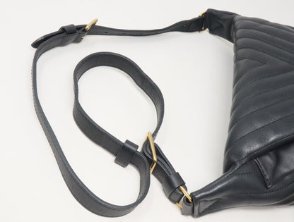 LOUIS VUITTON Vuitton New Wave Bum Bag M53750 MI0199 Black RFID Responsive Waist Bag