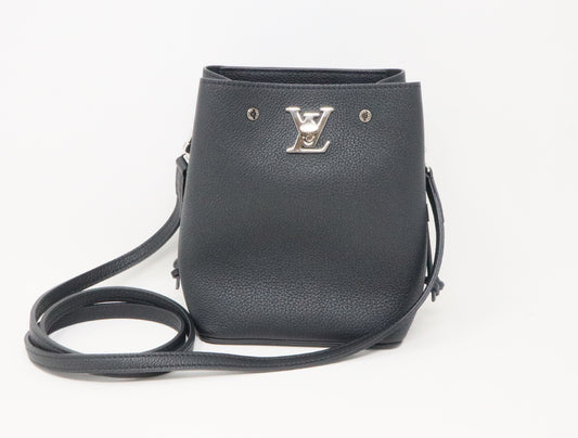 LOUIS VUITTON LV Logo Nano Lockme Bucket M68709 RFID Shoulder Bag