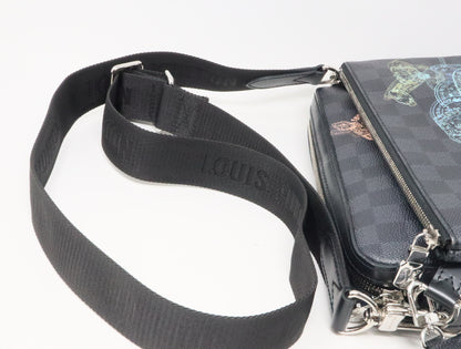 LOUIS VUITTON Damier Graffit Trio Messenger N58040 Shoulder Bag
