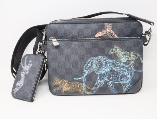 LOUIS VUITTON Damier Graffit Trio Messenger N58040 Shoulder Bag