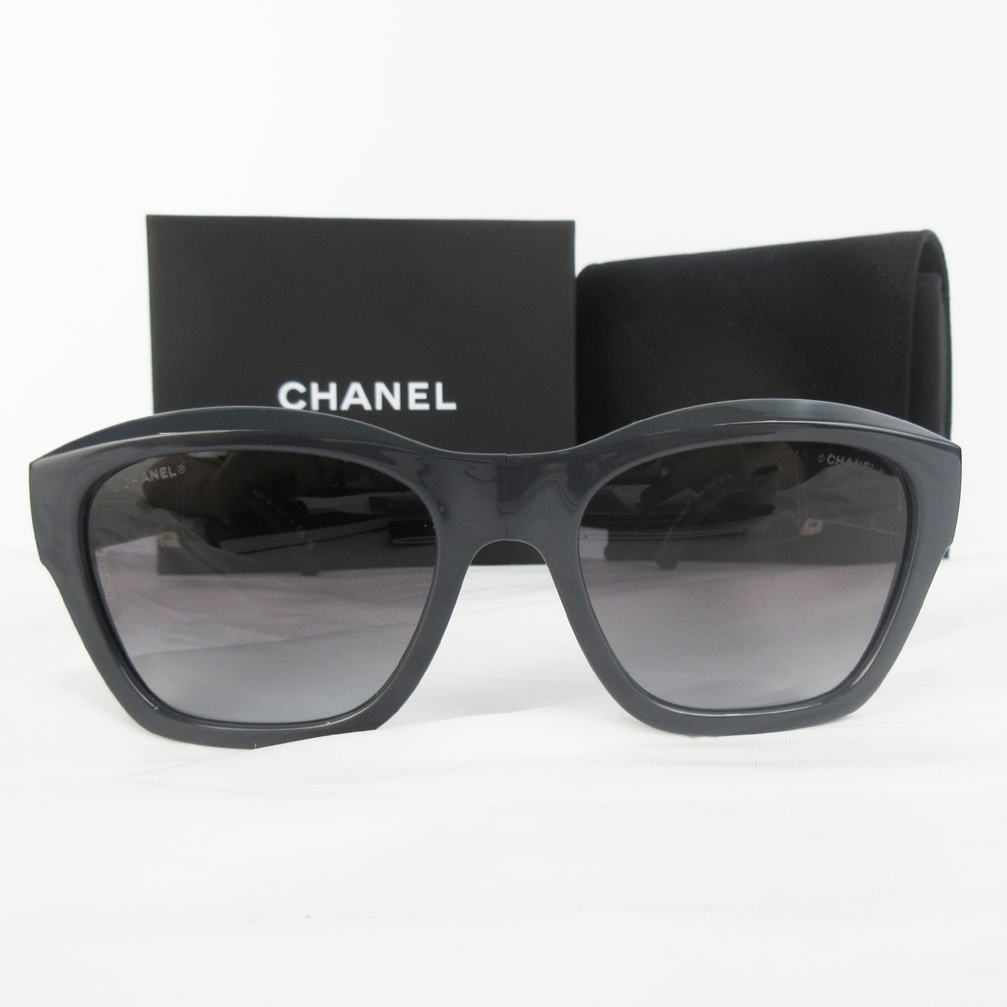 CHANEL Current Square Sunglasses Matrasse Logo Coco Mark Foldable 6055-B Sunglasses and Glasses