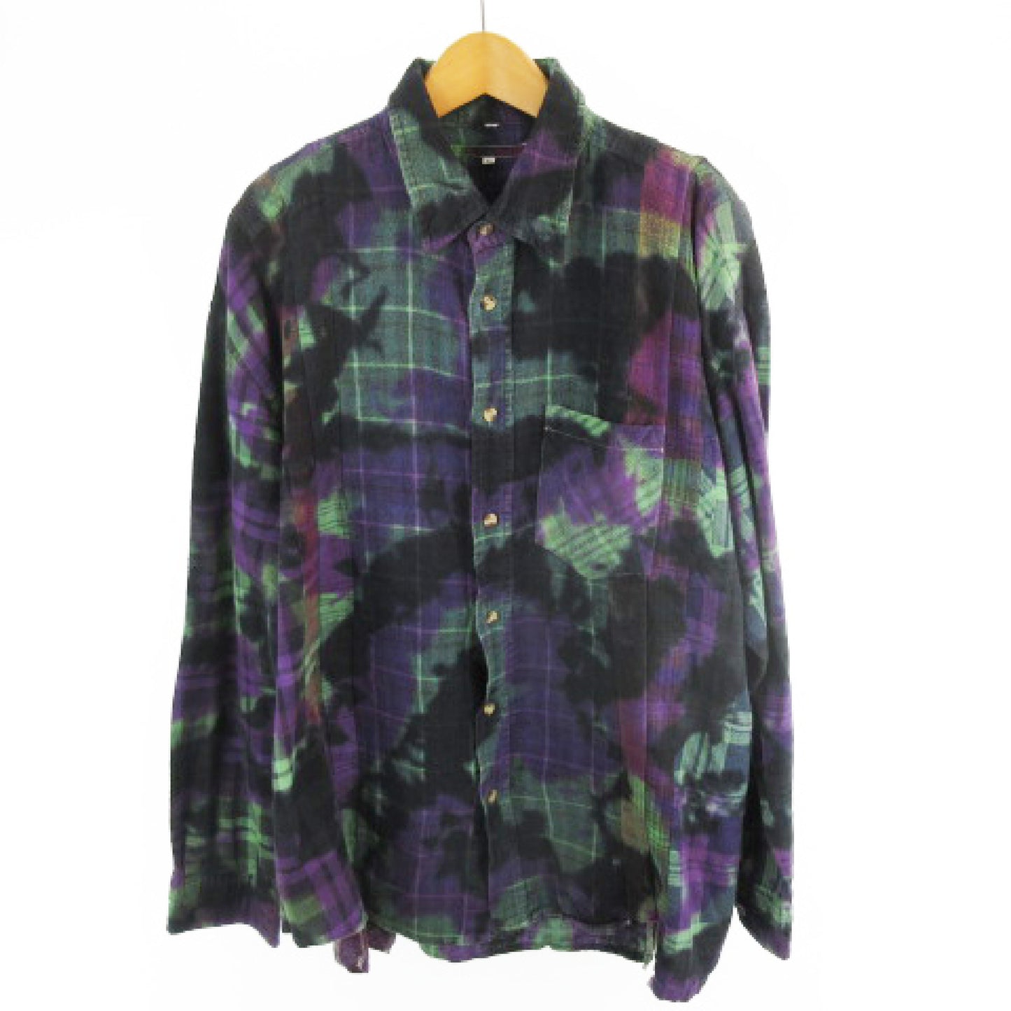 Biko 23SS Rebuild by Needles 7 CUTS TIE DYED FLANNEL SHIRT Long Sleeve Shirt M MR347 Multicolor Check All-Over Pattern Shirt
