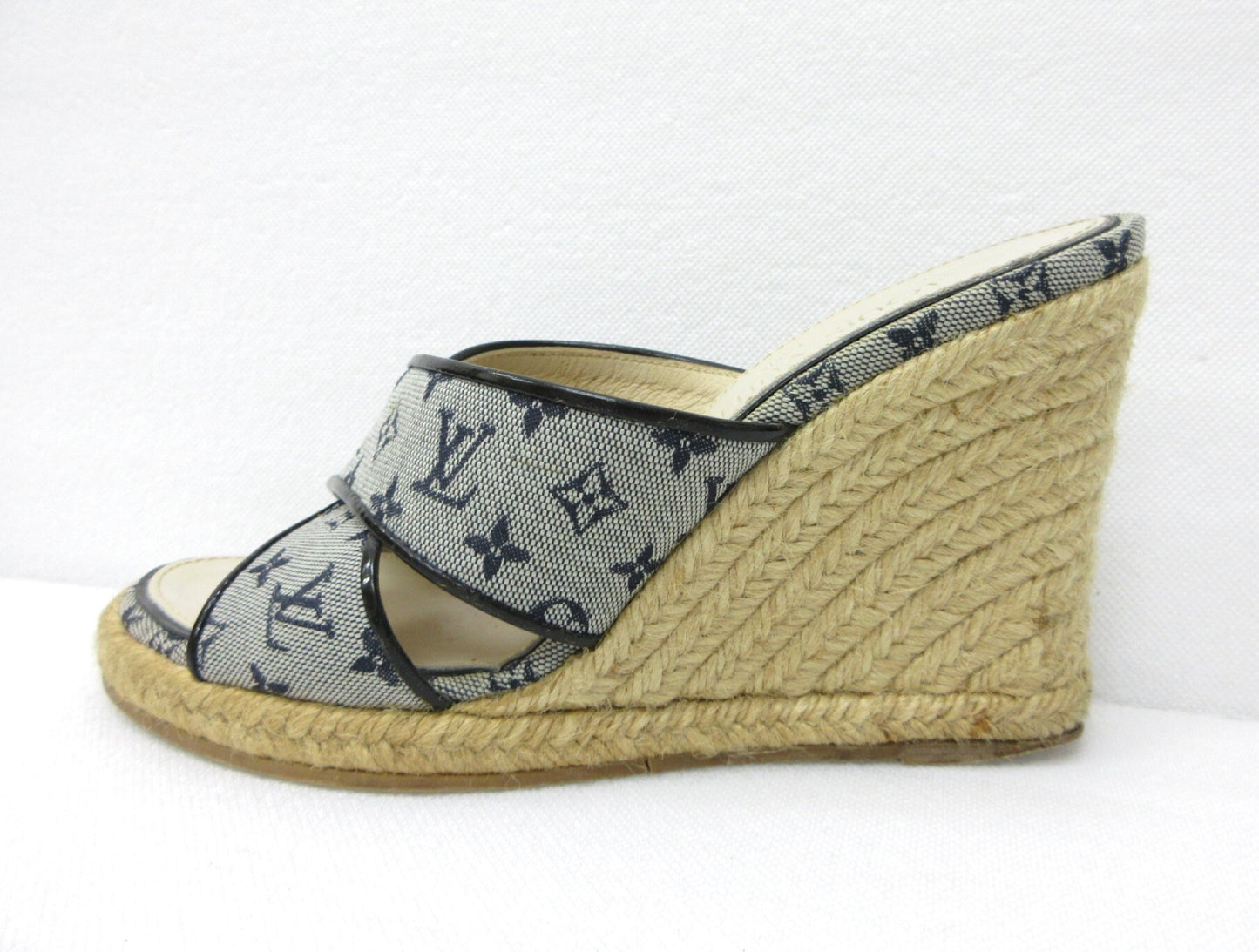 LOUIS VUITTON Louis Vuitton Espadrille Monogram Wedge Sole 36 Sandals
