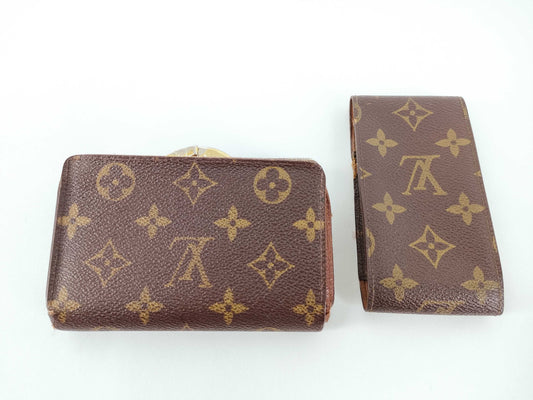 LOUIS VUITTON Monogram Monogram Mouth Wallet Cigarette Case Set Wallet