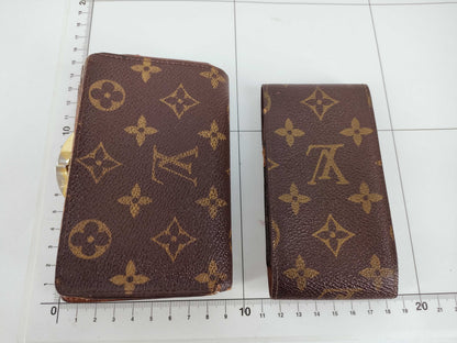 LOUIS VUITTON Monogram Monogram Mouth Wallet Cigarette Case Set Wallet