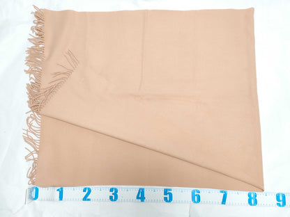 HERMES Large Format Stole 100% Cashmere Logo Embroidery? Other accessories