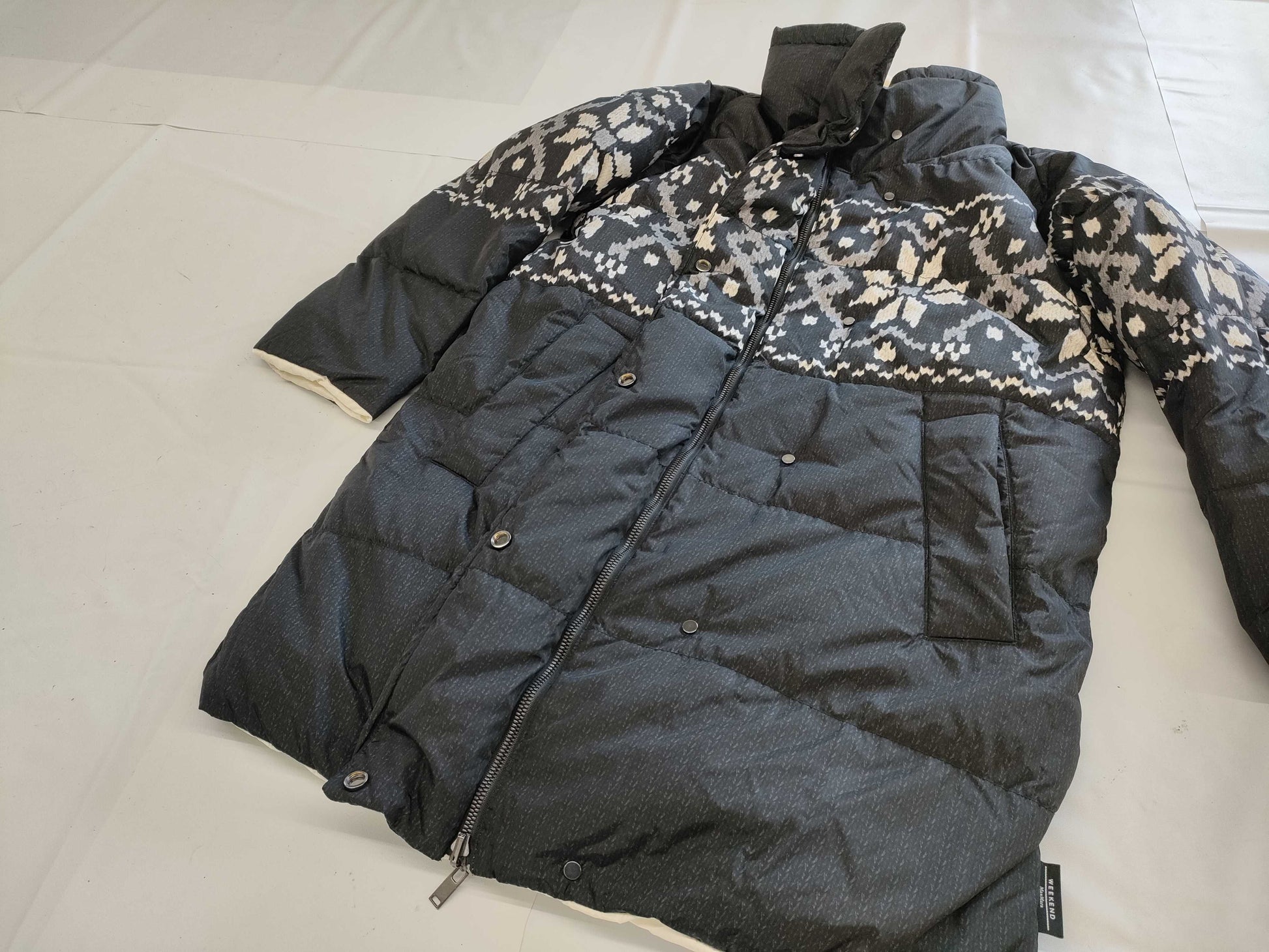 MaxMara Weekend Down Coat, Nordic Pattern