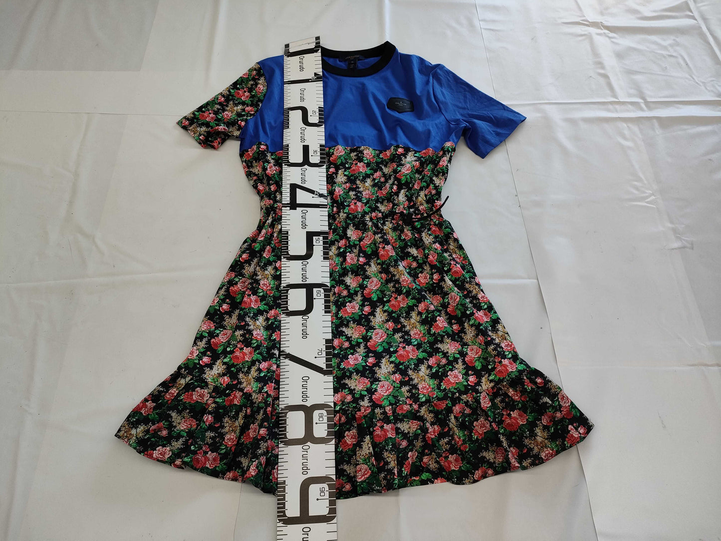 LOUIS VUITTON Floral Print Dress, Size M