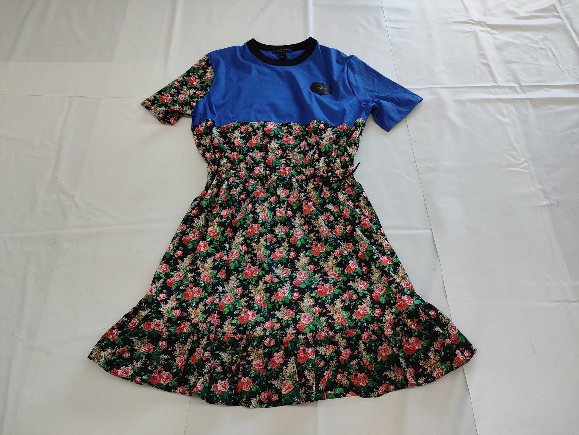 LOUIS VUITTON Floral Print Dress, Size M