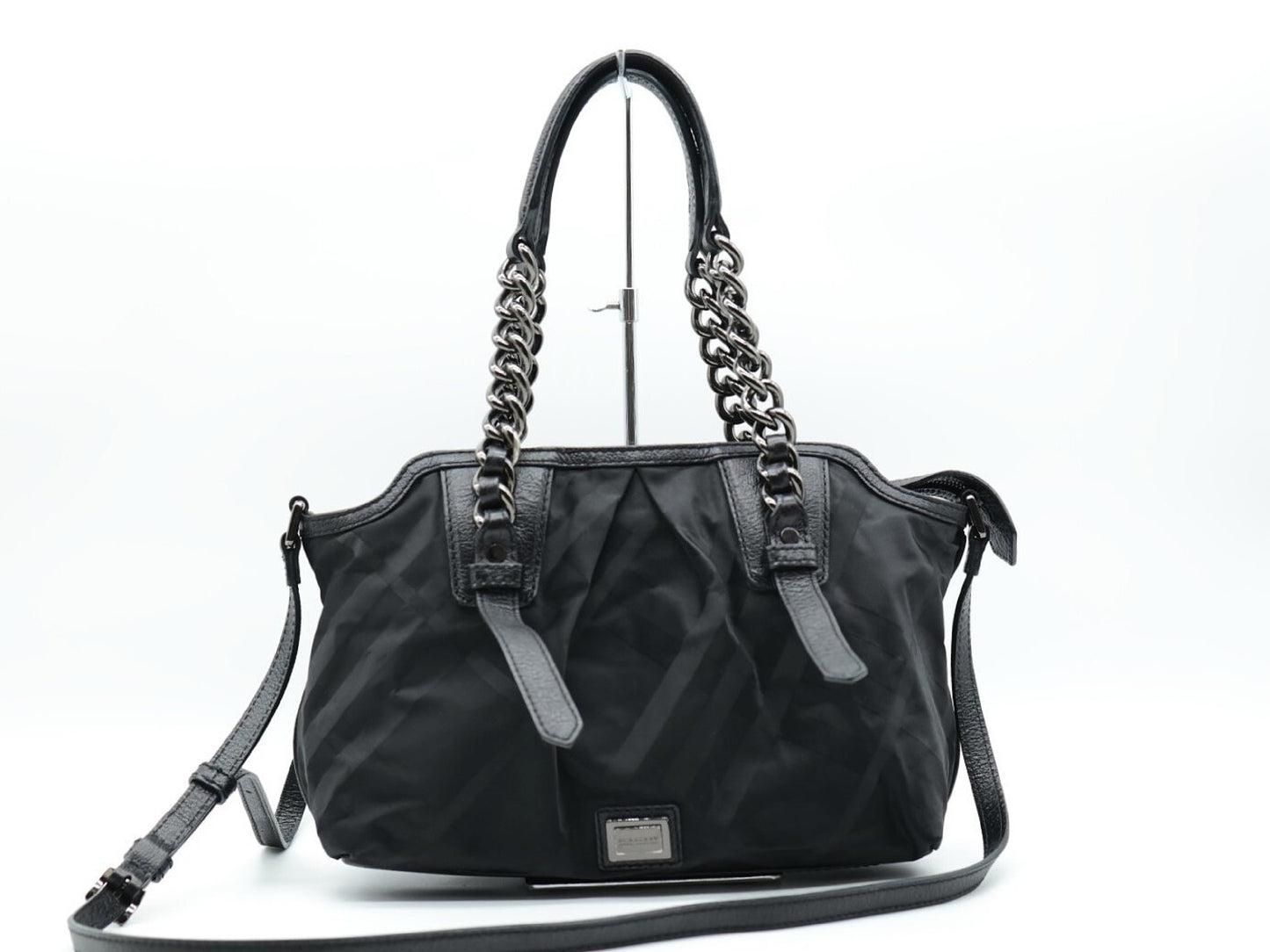 BURBERRY Chain Nylon Handbag