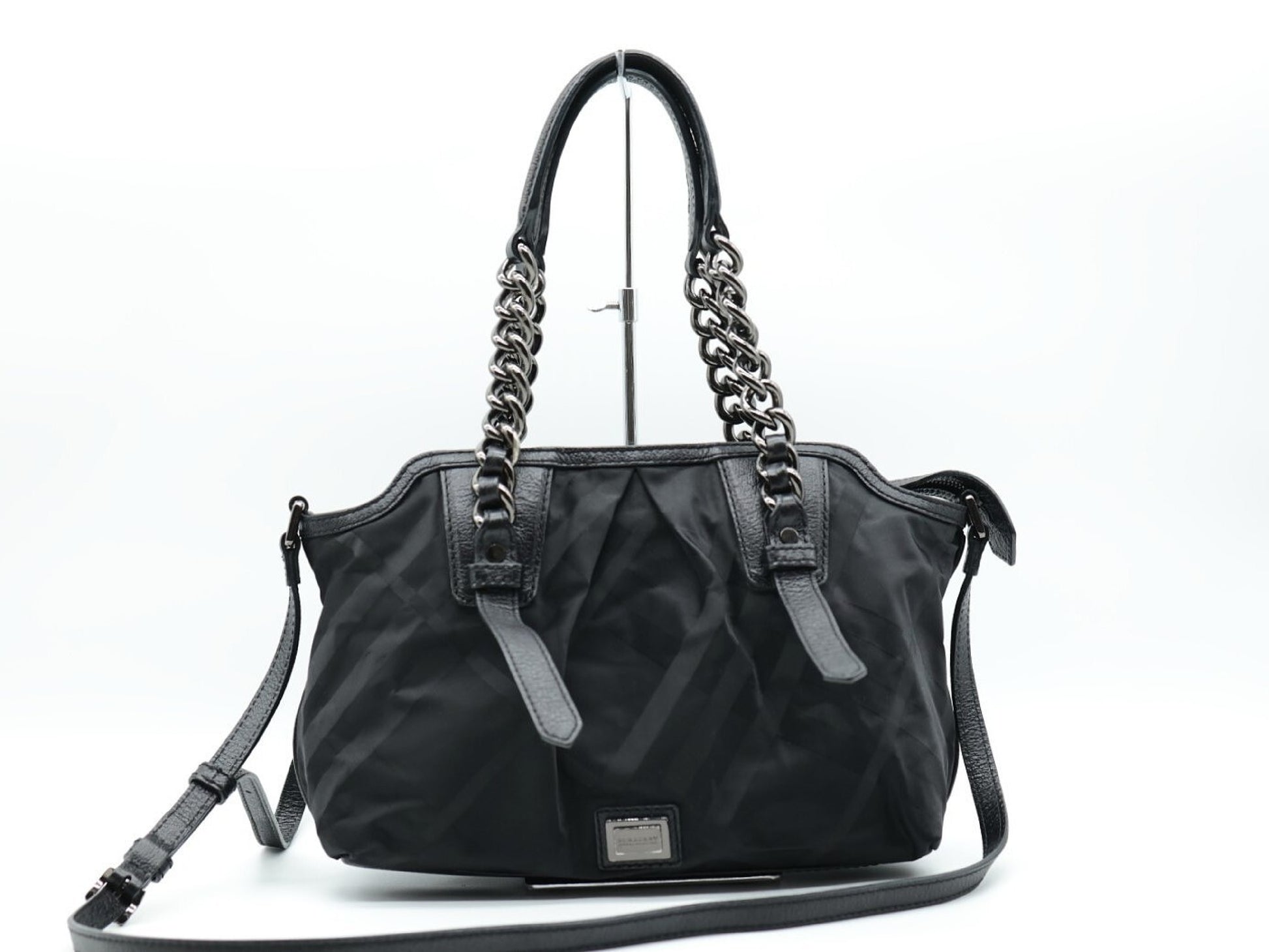 BURBERRY Chain Nylon Handbag