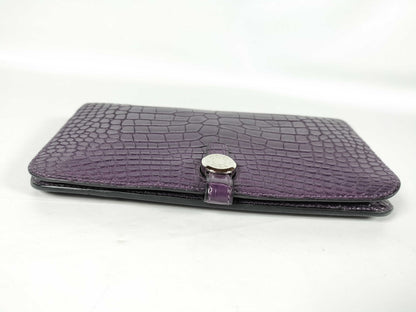 HERMES Dogon Alligator Matte R-Engraving Wallet