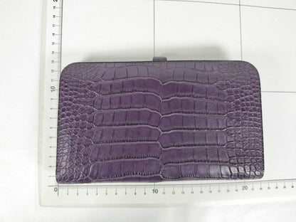 HERMES Dogon Alligator Matte R-Engraving Wallet