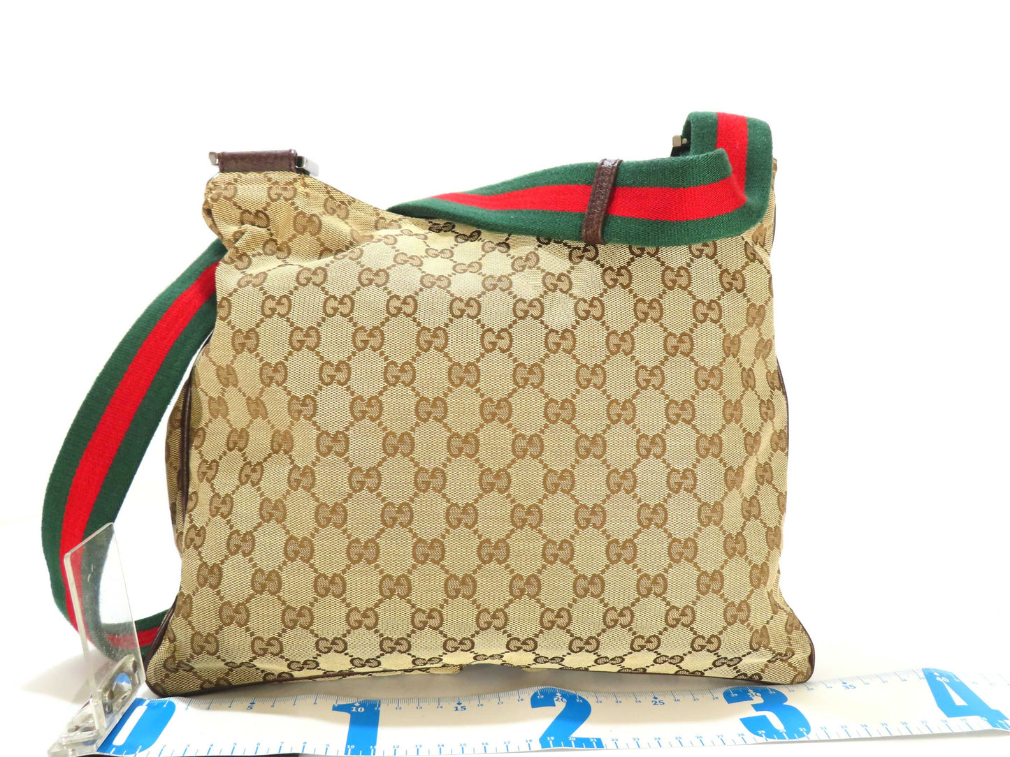 GUCCI GG Canvas Gucci Tote Bag Handle Sherry Line GG Canvas Front 3 Pockets Shoulder Bag