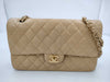 CHANEL CHANEL Matelasse Lambskin Classic Double Flap 26 Shoulder Bag Beige with Seal