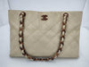  CHANEL CHANEL Caviar Skin Tote Bag Beige with Seal