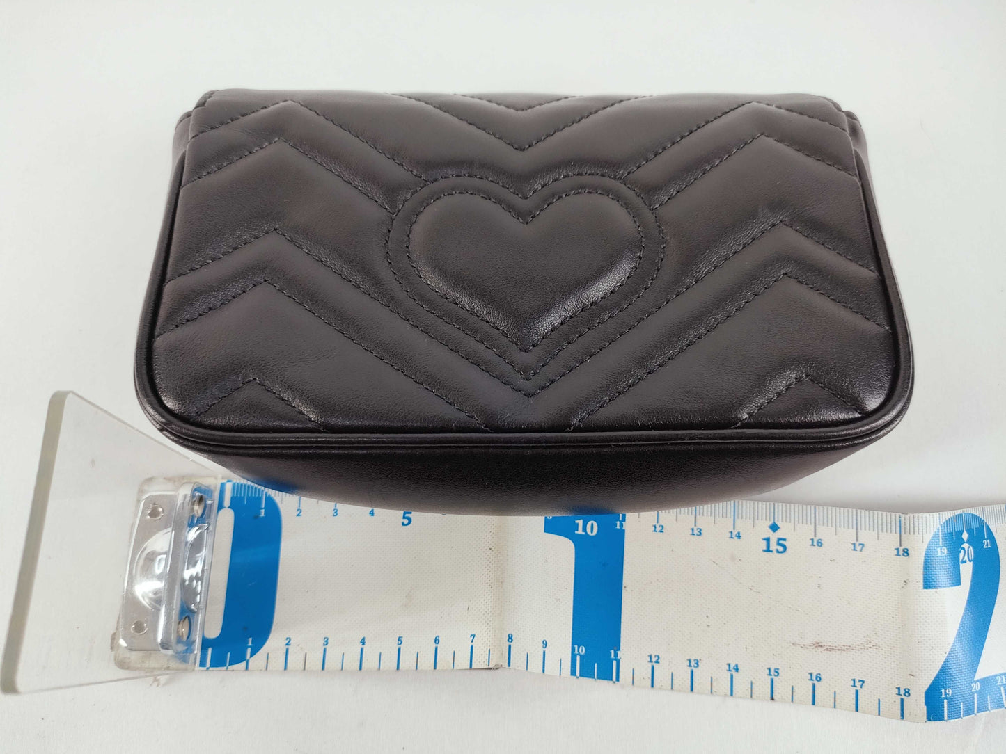 GUCCI GUCCI Marmont Super Mini Chain Shoulder Bag Black Storage Bag Shoulder Bag