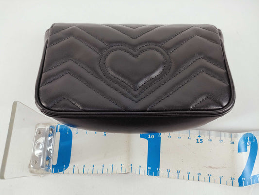 GUCCI GUCCI Marmont Super Mini Chain Shoulder Bag Black Storage Bag Shoulder Bag