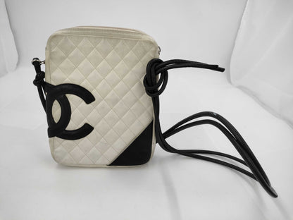 CHANEL Cambon Line Shoulder Bag White with Seal