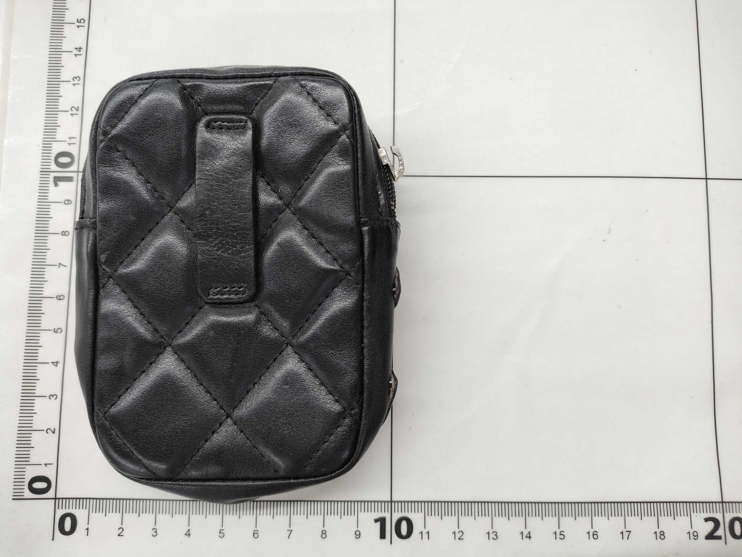 CHANEL Cambon Line Phone Case Black Pouch