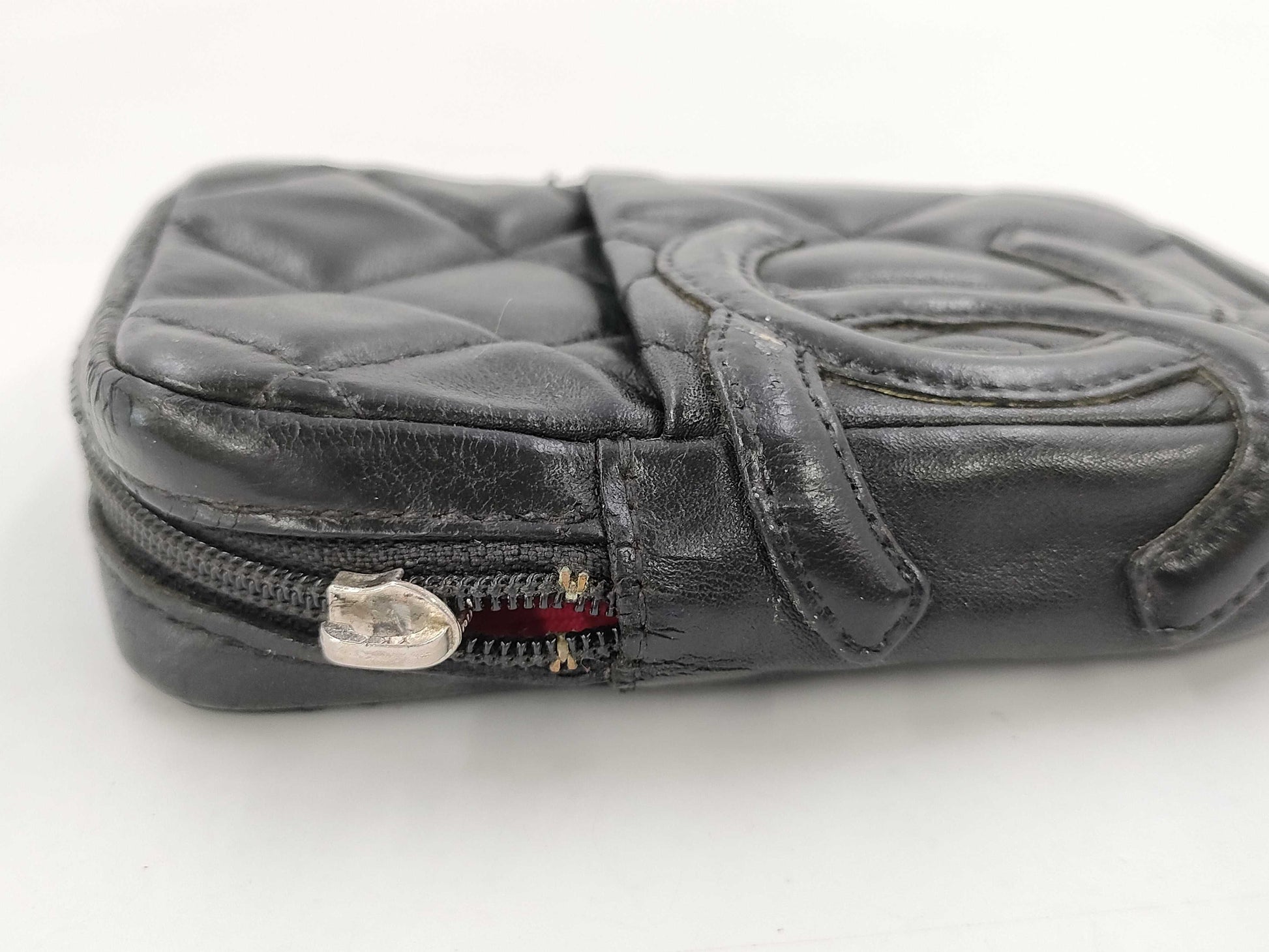 CHANEL Cambon Line Phone Case Black Pouch