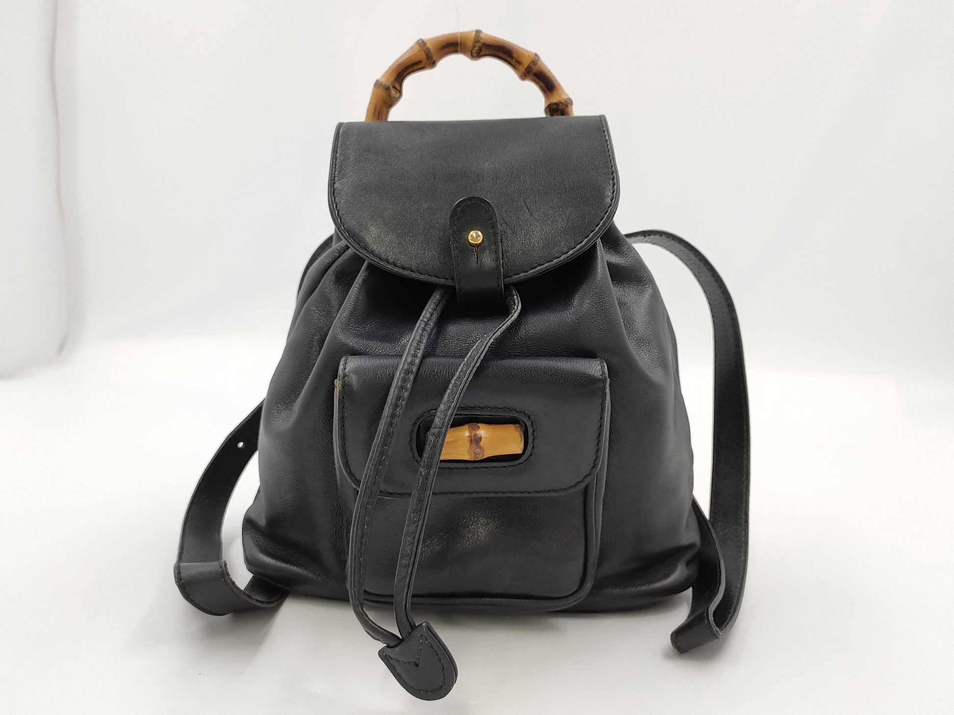 GUCCI Bamboo Leather Backpack