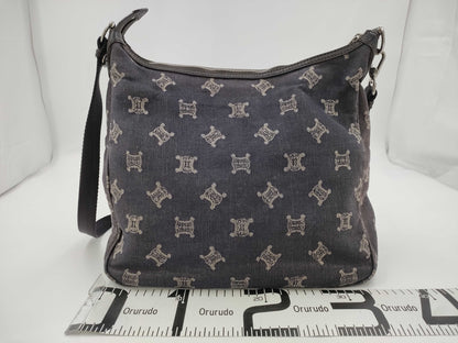 CELINE Paris Macadam Denim Shoulder Bag