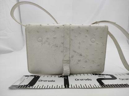 CELINE Ostrich Trio Small Shoulder Bag with Triomphe Hardware