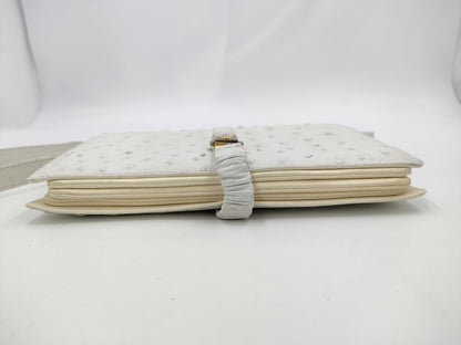 CELINE Ostrich Trio Small Shoulder Bag with Triomphe Hardware